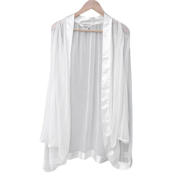 Victoria’s Secret Sheer White Chiffon Kimono Robe Bridal Romantic Feminine 0S - Picture 2 of 6